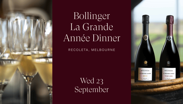 Bollinger La Grande Annee Dinner Melbourne 2026 Ticket image number 0